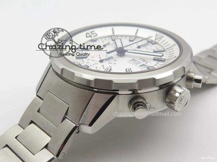 MIROTIME 0404 Versatile Aquatimer Chrono IW376803 V6F 1:1 Best Edition White Dial On SS Bracelet A 7359